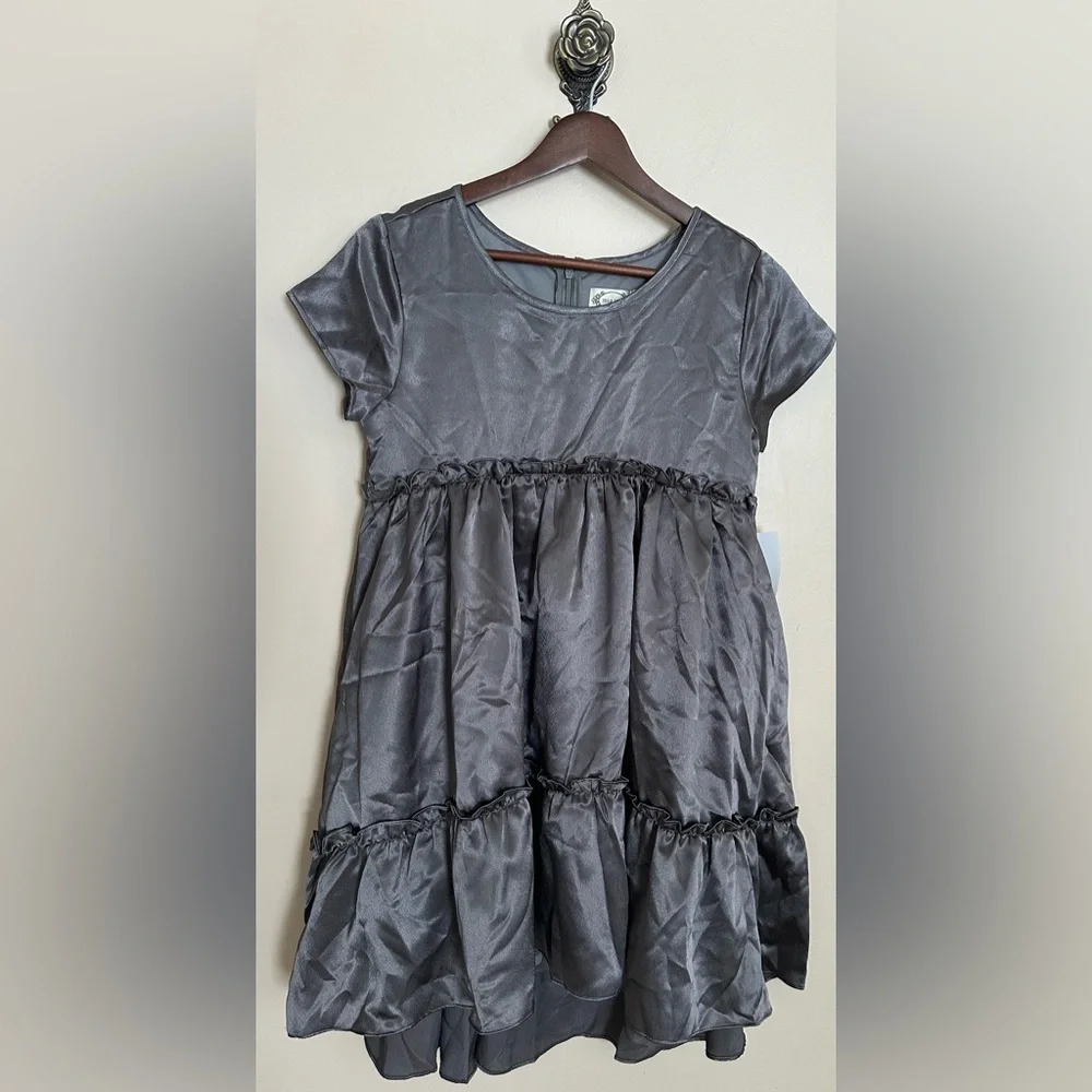 NWT Joyfolie Mia Joy Loralei Dress Charcoal Size 14